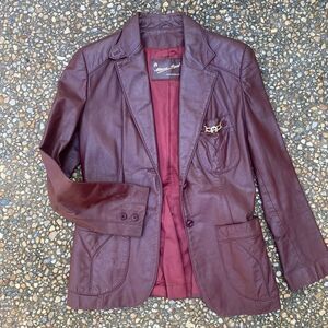 Vintage Aigner Leather blazer sz 10